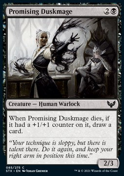 Promising Duskmage - Strixhaven: School of Mages (Common) [STX-85]