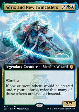 Adrix and Nev, Twincasters (V.1) - Commander: Strixhaven: Extras (Mythic) [XC21-336]