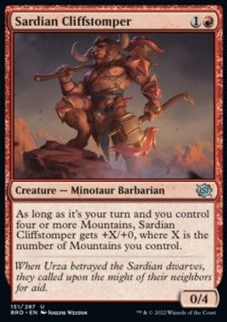 Sardian Cliffstomper - The Brothers' War (Uncommon) [BRO-151]