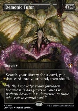 Demonic Tutor (V.2) - Commander Masters: Extras (Mythic) [XCMM-696]