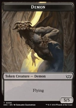 Demon Token (B 5/5) // Bird Token (B 2/2) - Duskmourn: House of Horror: Tokens (Token) [TDSK-CT 6/5]