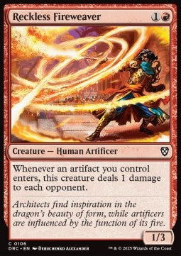 Reckless Fireweaver - Commander: Aetherdrift (Common) [DRC-106]