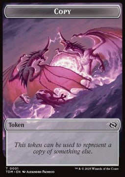 Copy Token // Monk Token (W 1/1 Prowess) - Tarkir: Dragonstorm: Tokens (Token) [TTDM-T 1/3]