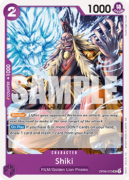 Shiki (OP06-073) (V.1) - The Best Vol.2 (Uncommon) [PRB02-OP06-073]