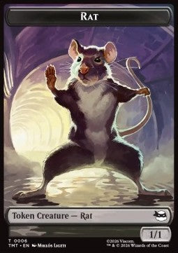 Rat Token (B 1/1) // Food Token - Teenage Mutant Ninja Turtles: Tokens (Token) [TTMT-T 6/8]