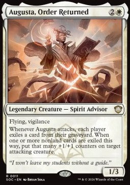 Augusta, Order Returned - Commander: Secrets of Strixhaven (Rare) [SOC-11]