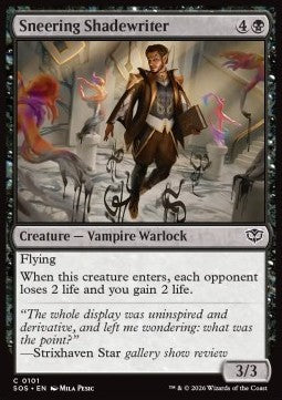 Sneering Shadewriter - Secrets of Strixhaven (Common) [SOS-101]