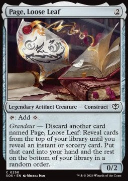 Page, Loose Leaf - Secrets of Strixhaven (Common) [SOS-250]